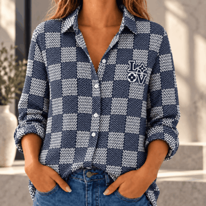 Louis Vuitton | Textured Damier Check Linen Shirt Fall 2026 Collection
