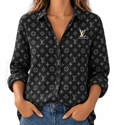 Louis Vuitton | Tonal Monogram Print Linen Shirt Fall 2026 Collection