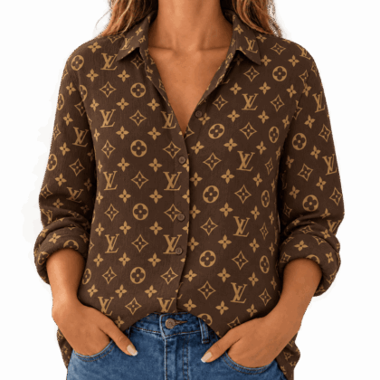 Louis Vuitton | Classic Monogram Print Linen Shirt Fall 2026 Collection