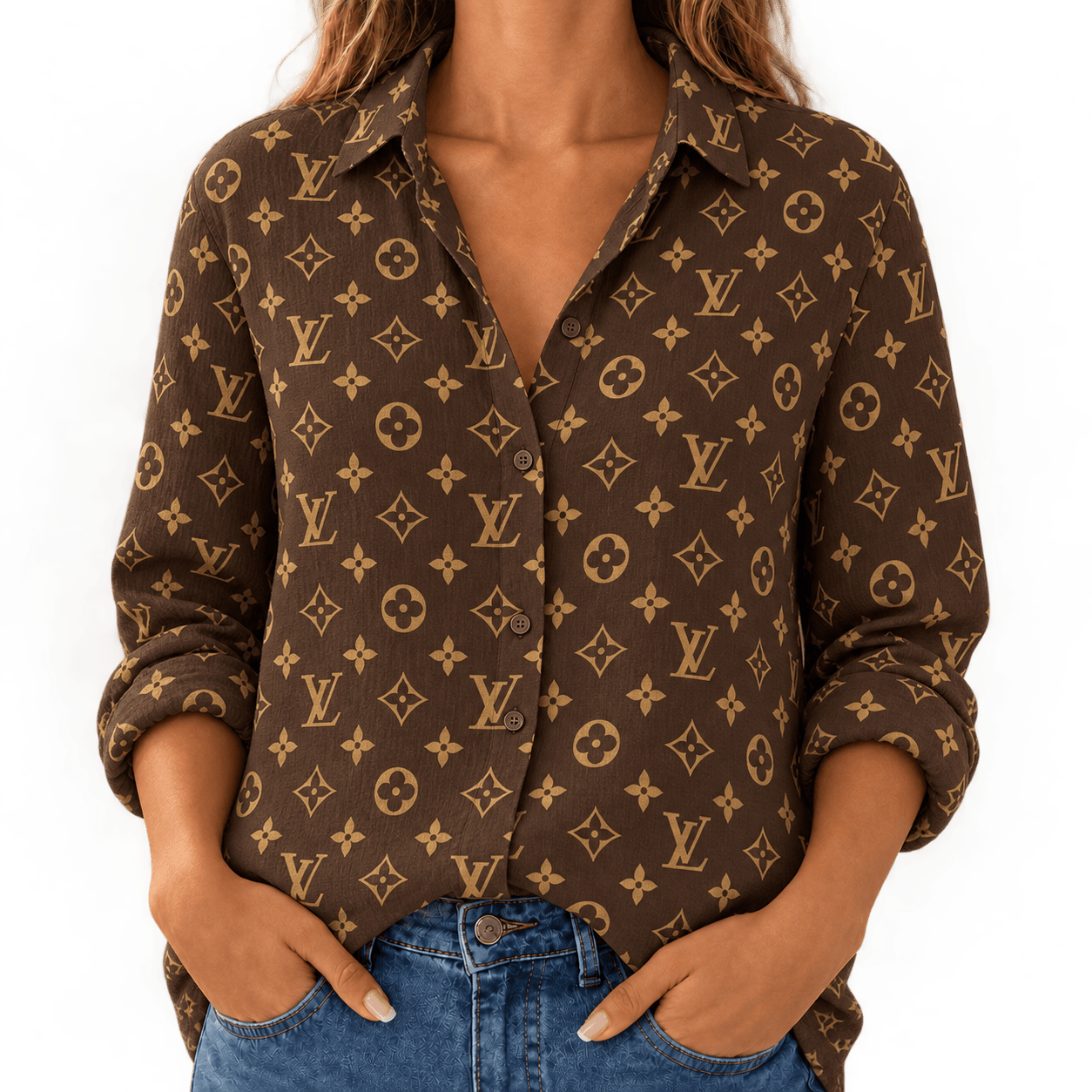 Louis Vuitton | Classic Monogram Print Linen Shirt Fall 2026 Collection