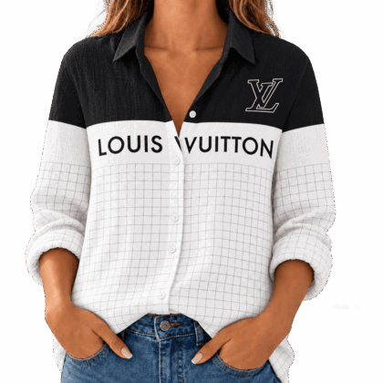 Louis Vuitton | Monogram Grid Colorblock Linen Shirt Winter 2026 Collection