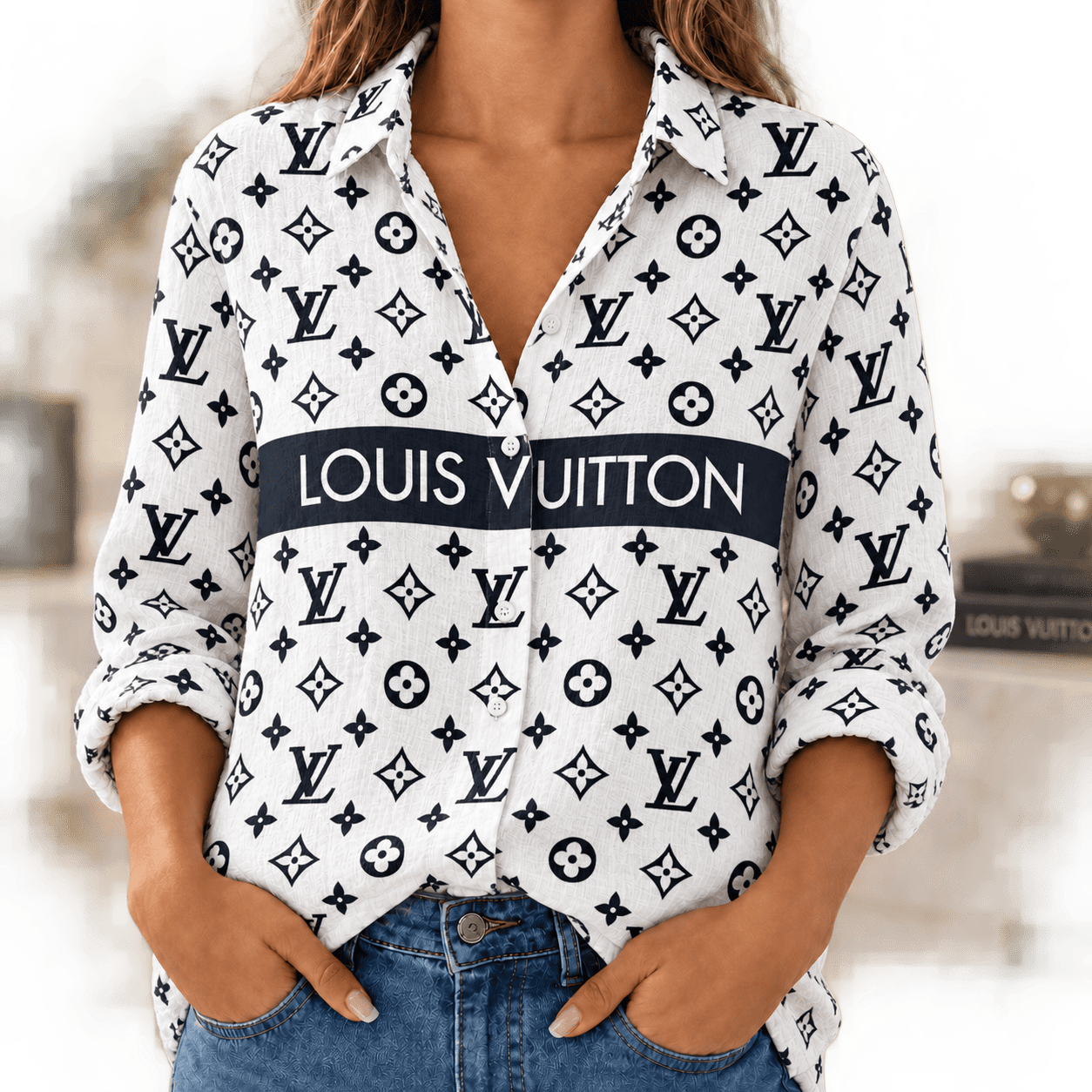 Louis Vuitton | Monogram Band Print Linen Shirt Winter 2026 Collection