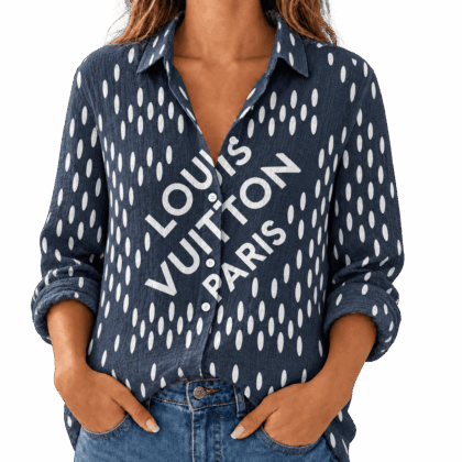 Louis Vuitton | Oval Dot Logo Print Linen Shirt Winter 2026 Collection
