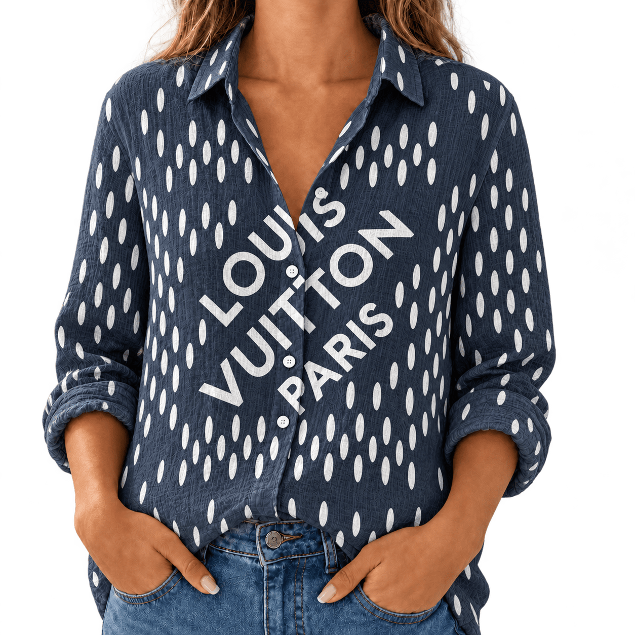Louis Vuitton | Oval Dot Logo Print Linen Shirt Winter 2026 Collection