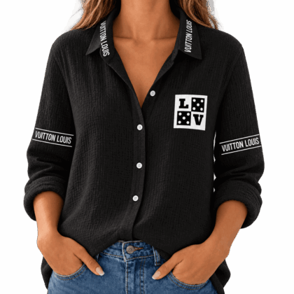 Louis Vuitton | Dice Emblem Typography Linen Shirt Fall 2026 Collection
