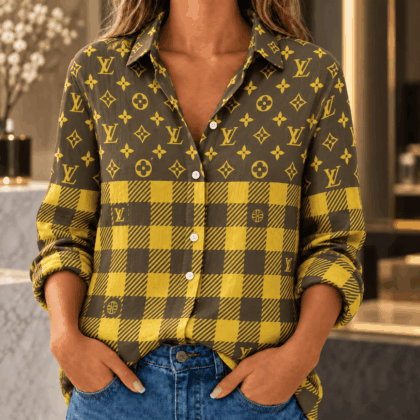 Louis Vuitton | Monogram Buffalo Check Linen Shirt Fall 2026 Collection