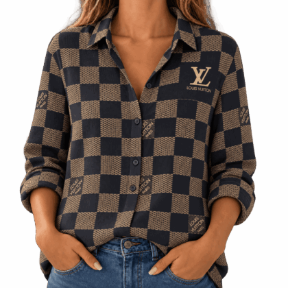 Louis Vuitton | Woven Checkerboard Print Linen Shirt Winter 2026 Collection
