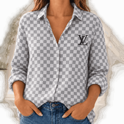 Louis Vuitton | Monogram Gingham Check Linen Shirt Fall 2026 Collection