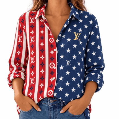 Louis Vuitton | Stars And Stripes Monogram Linen Shirt Fall 2026 Collection