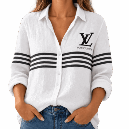Louis Vuitton | Triple Stripe Logo Linen Shirt Fall 2026 Collection
