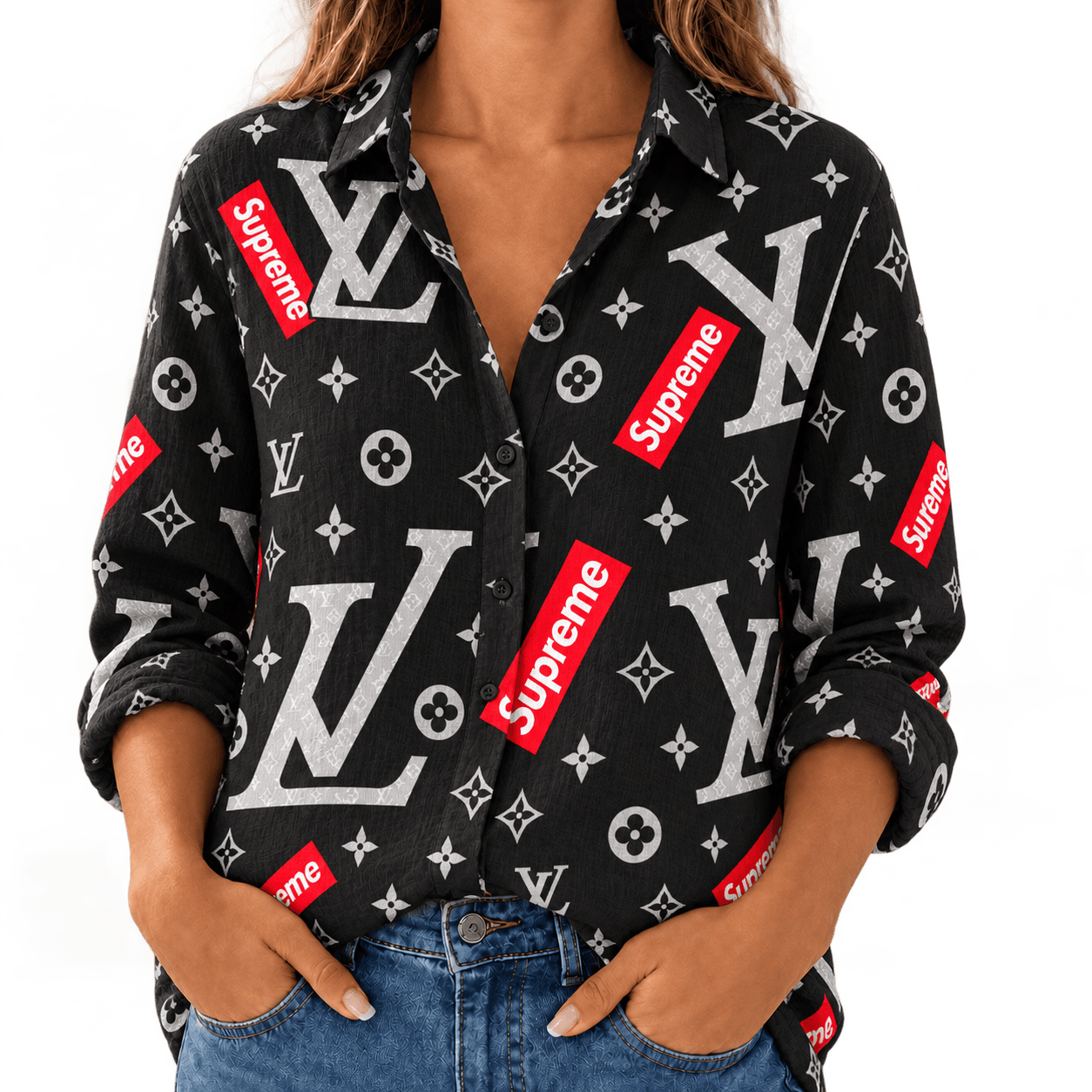 Louis Vuitton | Red Box Monogram Print Linen Shirt Fall 2026 Collection