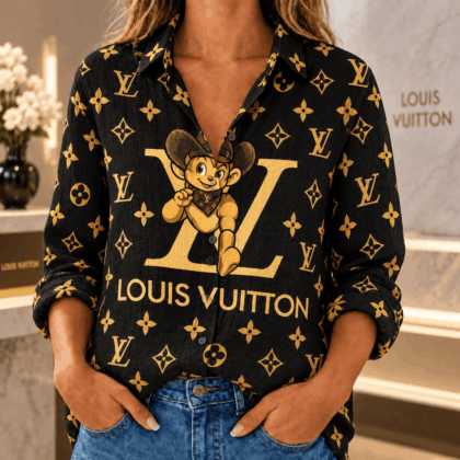 Louis Vuitton | Cowboy Mouse Monogram Linen Shirt Winter 2026 Collection
