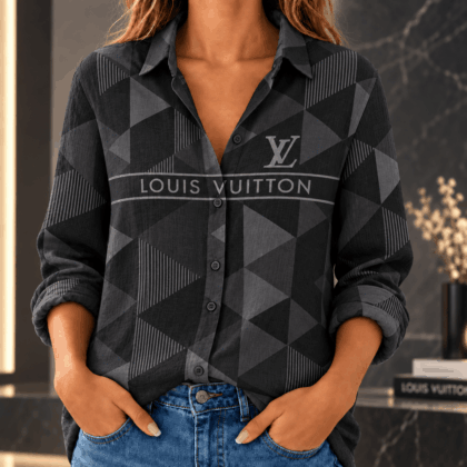 Louis Vuitton | Geometric Triangle Print Linen Shirt Fall 2026 Collection