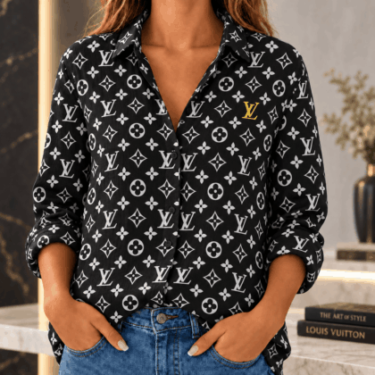 Louis Vuitton | Monochrome Monogram Print Linen Shirt Fall 2026 Collection