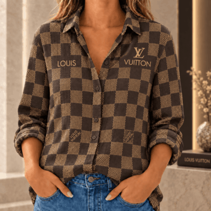 Louis Vuitton | Signature Damier Check Linen Shirt Winter 2026 Collection
