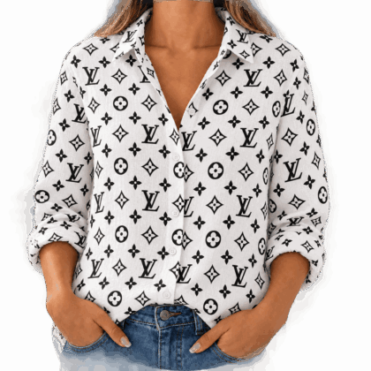 Louis Vuitton | Monochrome Monogram Print Linen Shirt Winter 2026 Collection