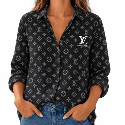 Louis Vuitton | Tonal Monogram Print Linen Shirt Fall 2026 Collection