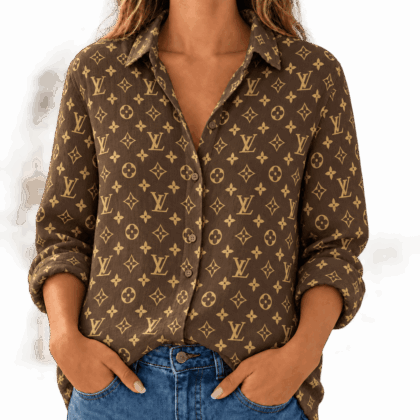 Louis Vuitton | Classic Monogram Print Linen Shirt Winter 2026 Collection