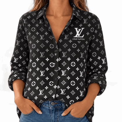 Louis Vuitton | Monochrome Monogram Print Linen Shirt Fall 2026 Collection