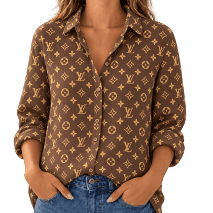 Louis Vuitton | Classic Monogram Print Linen Shirt Winter 2026 Collection