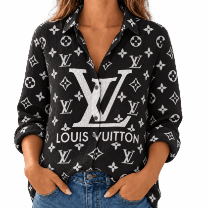 Louis Vuitton | Oversized Monogram Print Linen Shirt Winter 2026 Collection