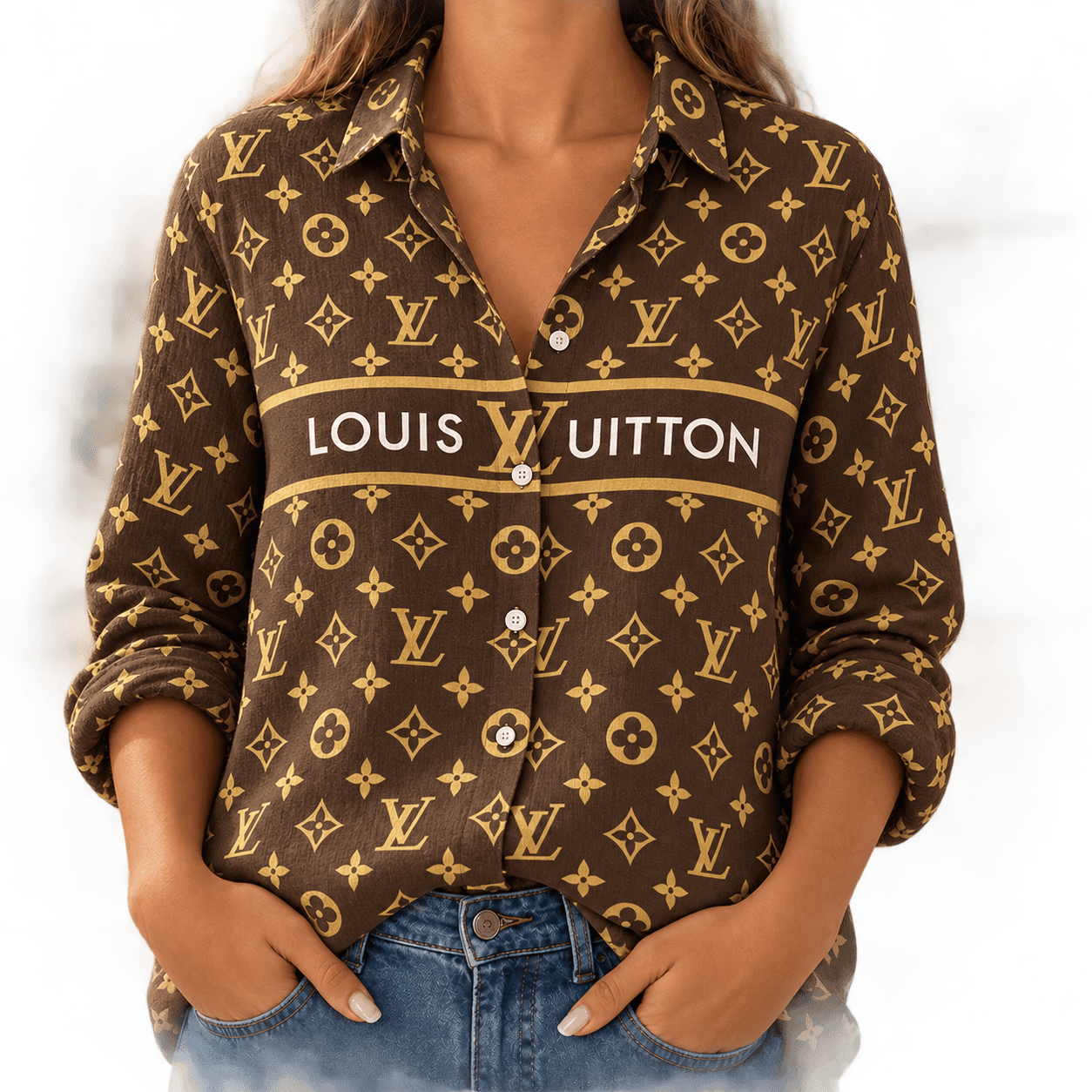 Louis Vuitton | Heritage Monogram Stripe Linen Shirt Winter 2026 Collection