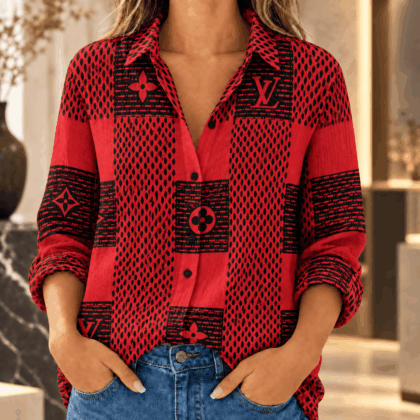 Louis Vuitton | Monogram Mesh Patchwork Linen Shirt Fall 2026 Collection