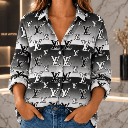 Louis Vuitton | Monogram Ombre Stripe Linen Shirt Fall 2026 Collection