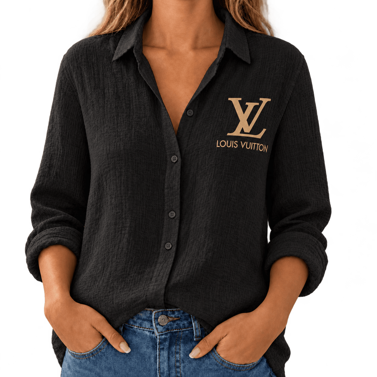Louis Vuitton | Contrast Chest Monogram Linen Shirt Fall 2026 Collection