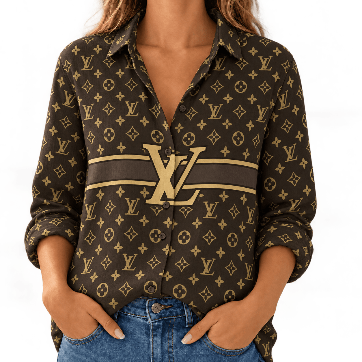 Louis Vuitton | Heritage Monogram Stripe Linen Shirt Winter 2026 Collection