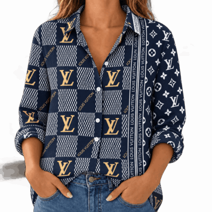 Louis Vuitton | Split Monogram Checkerboard Linen Shirt Fall 2026 Collection