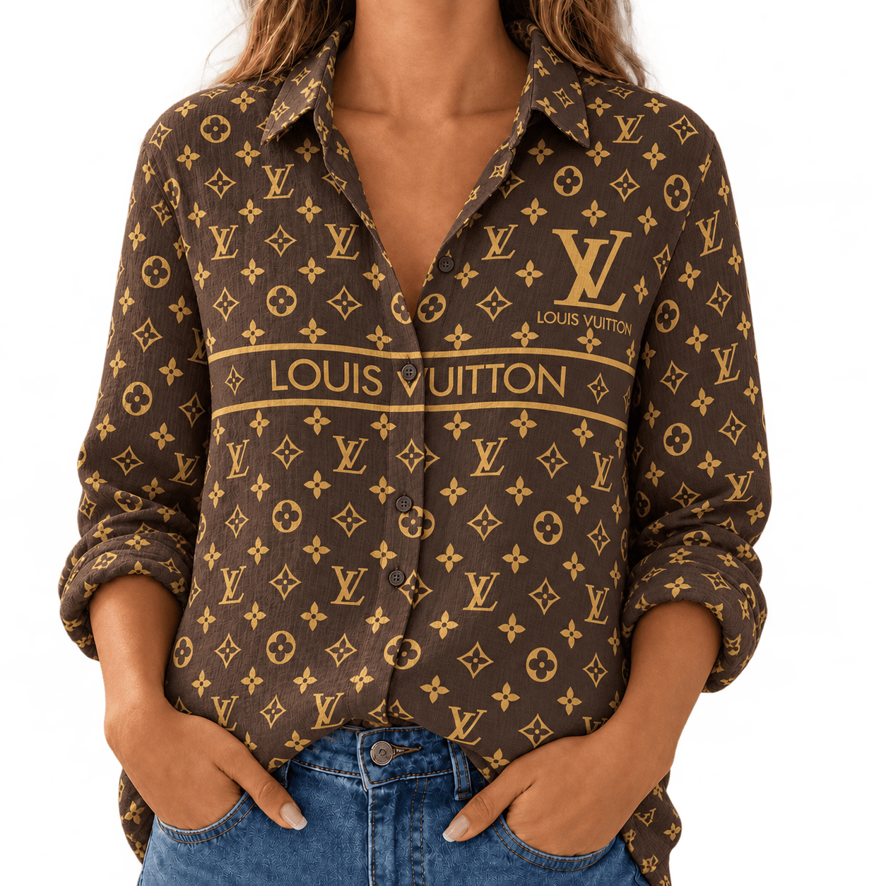 Louis Vuitton | Monogram Stripe Print Linen Shirt Fall 2026 Collection