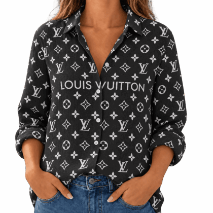 Louis Vuitton | Monochrome Heritage Monogram Print Linen Shirt Fall 2026 Collection