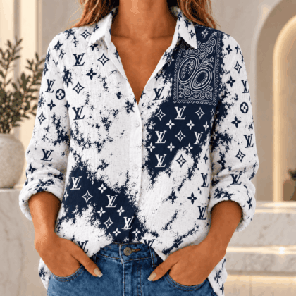 Louis Vuitton | Monogram Bandana Splash Linen Shirt Fall 2026 Collection