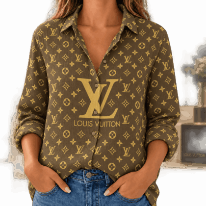 Louis Vuitton | Oversized Monogram Print Linen Shirt Fall 2026 Collection