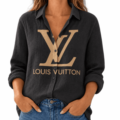 Louis Vuitton | Oversized Logo Print Linen Shirt Fall 2026 Collection