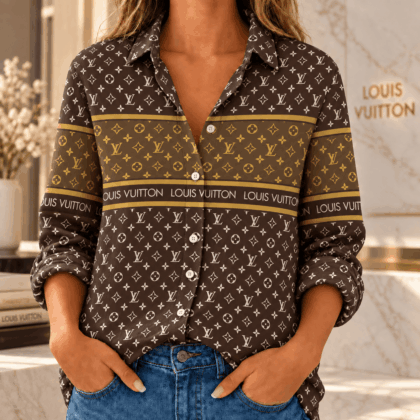 Louis Vuitton | Colorblock Monogram Stripe Linen Shirt Fall 2026 Collection