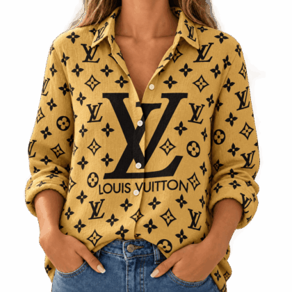 Louis Vuitton | Oversized Monogram Print Linen Shirt Winter 2026 Collection