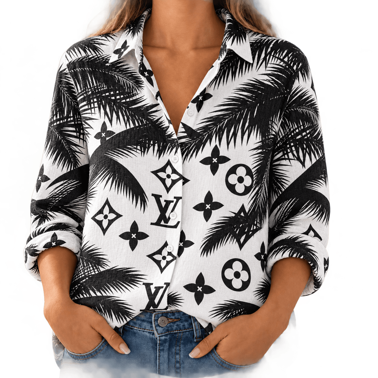 Louis Vuitton | Monogram Palm Print Linen Shirt Fall 2026 Collection