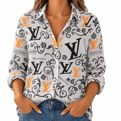Louis Vuitton | Floral Scroll Monogram Print Linen Shirt Fall 2026 Collection