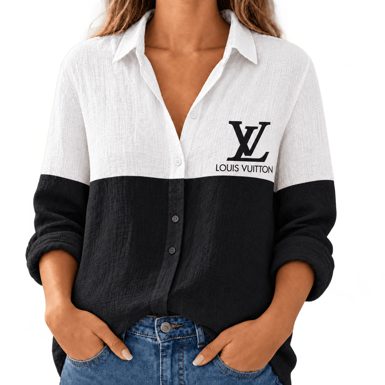 Louis Vuitton | Monogram Colorblock Linen Shirt Winter 2026 Collection