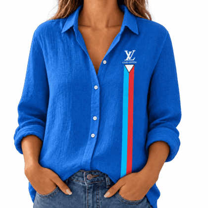 Louis Vuitton | Tricolor Racing Stripe Linen Shirt Winter 2026 Collection