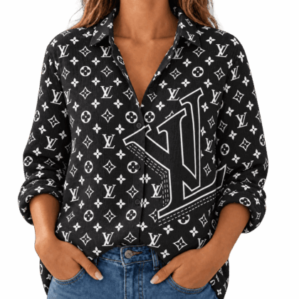 Louis Vuitton | Oversized Monogram Print Linen Shirt Fall 2026 Collection
