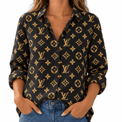 Louis Vuitton | Golden Monogram Print Linen Shirt Fall 2026 Collection