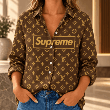 Louis Vuitton | Monogram Box Logo Print Linen Shirt Winter 2026 Collection