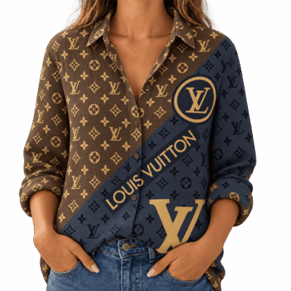 Louis Vuitton | Diagonal Two-Tone Monogram Linen Shirt Fall 2026 Collection