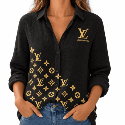 Louis Vuitton | Golden Monogram Cascade Linen Shirt Fall 2026 Collection