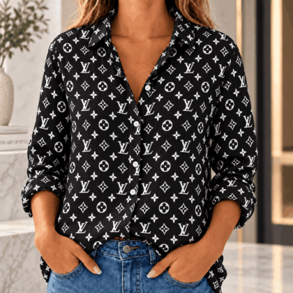 Louis Vuitton | Monochrome Monogram Print Linen Shirt Winter 2026 Collection