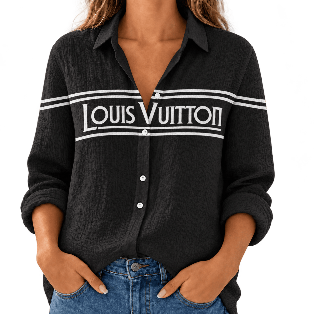 Louis Vuitton | Signature Double Stripe Linen Shirt Fall 2026 Collection