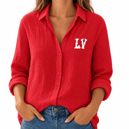 Louis Vuitton | Contrast Varsity Monogram Linen Shirt Winter 2026 Collection